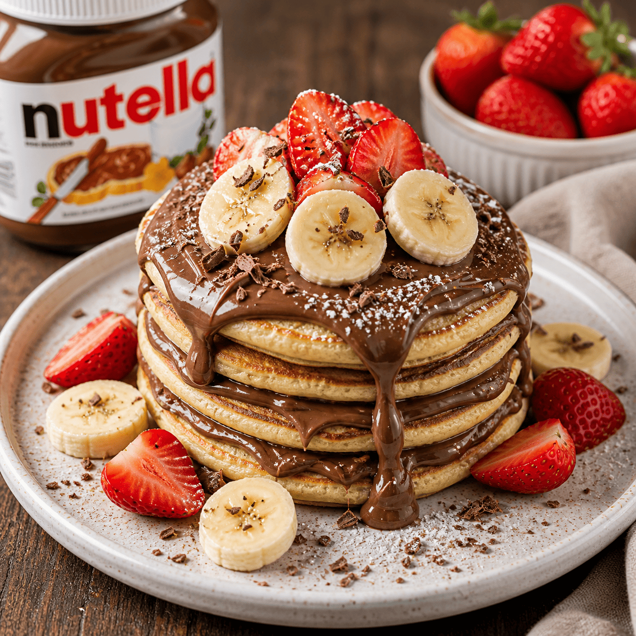 Nutella Pancakes dari Simetri Home Coffee Roasters